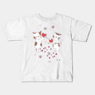 Happy Valentine's day - Valentines cat Kids T-Shirt